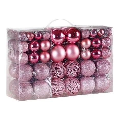 100 Boules de Noël Roses pour décorer votre sapin de Noël (1/5)