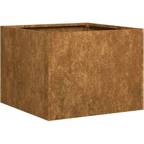 Jardinière,Pot de Fleurs rouillé 40x40x30 cm acier inoxydable CFW30764 (1/5)