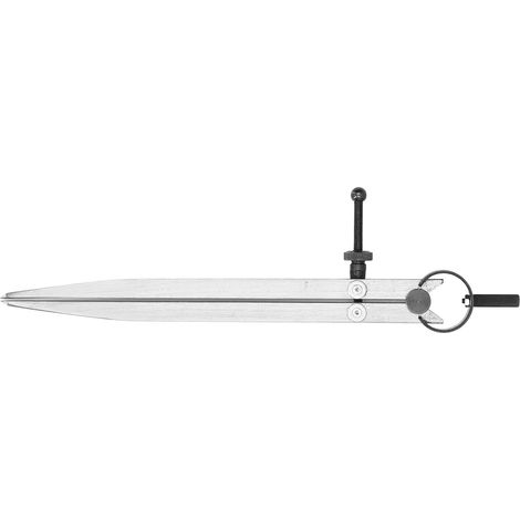Compas à ailettes réglable avec écrou à ressort pour le traçage et le marquage du cuir 200 mm (1/5)