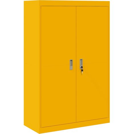 Aufbewahrungsschrank Senfgelb 90 x 40 x 140 cm Stahl vidaXL