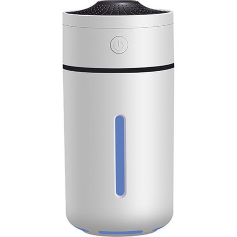 Humidificateur de voiture ultra silencieux et portable, mini - humidificateur USB avec deux modes de pulvérisation, idéal pour l'intérieur de la voiture, le Bureau et la chambre à coucher (blanc). (1/5)