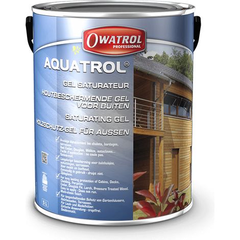 Saturateur Aquatrol Owatrol Pro 5 L – Finition mat – Rendement 10 à 15 m²/l – Protection bois extérieur contre intempéries