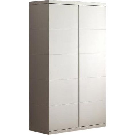 Armoire 2 portes bois laqué blanc Lara (1/3)