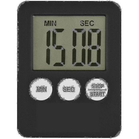 Minuteur de cuisine ultra-fin à écran LCD, réveil magnétique carré avec compte à rebours. (1/5)