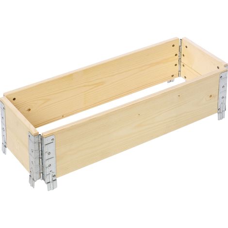 Garronda Carré Potager modulable en Bois Naturel 80x30x20 cm – Jardinière extérieure en palettes, empilable et Pliable, pour Jardin, Plantes, Fleurs, Herbes, Fruits et légumes GD-0141, 1 pièce