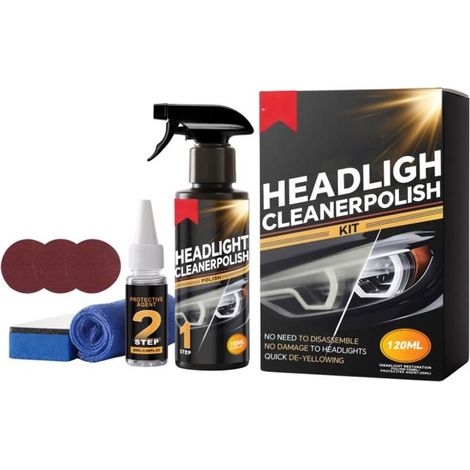 Headlight Restoration Kit, No Tools Needed, Restores Clarity in Minutes Like New, Fast Easy Headlight Cleaner Restorer for Safer (1/5)
