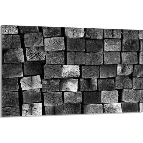 Glas Herdschutzplatte 80x52 Holz (1/5)