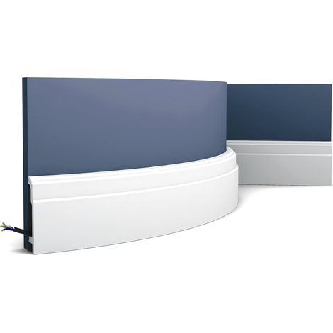 Orac – Flexible PVC skirting board 11cm high – Waterproof for bathrooms – 2.5cm wide – Easy to install – Ideal for curved walls (1/5)