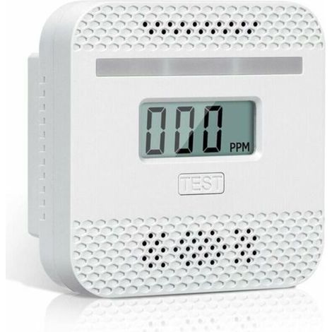 Kohlenmonoxidmelder, intelligenter Kohlenmonoxidmelder mit LCD-Bildschirm, entspricht der Norm EN 50291, mit Testtaste und LED-Statusanzeige (Mini 1 Stück)