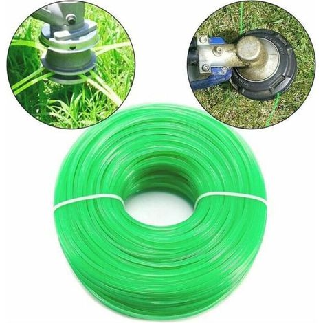 Universelle Rundtrimmerschnur 2 mm x 100 m - Grüner Hochleistungs-Kantentrimmer (1/3)