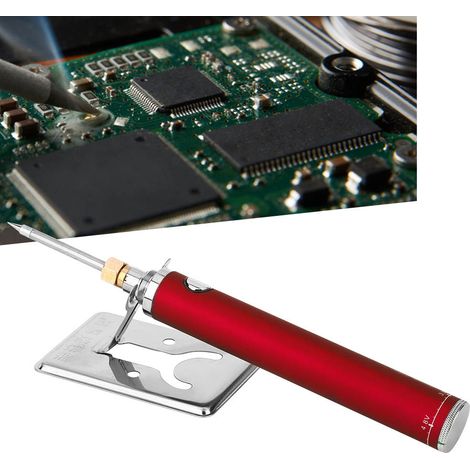 Kit de fer à souder miniature USB 5V, fer à souder portable sans fil anti-oxydant (rouge) (1/5)
