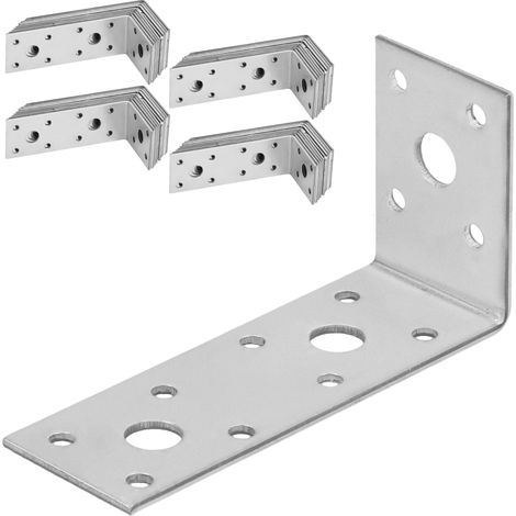 KOTARBAU® Winkelverbinder für Zimmererarbeiten, Edelstahl, verzinkt, 100 x 50 x 35 mm, 50er-Set