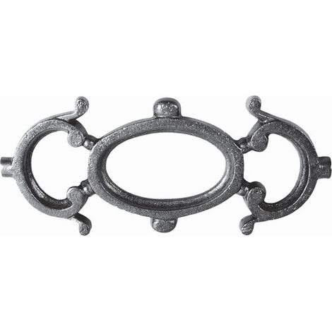 Frise en fonte pour appui de fenêtre ou garde-corps - Hauteur 125mm largeur 275mm - Double face - À souder - DECO FER FORGE