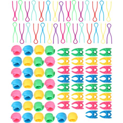 90 Bobines de Fil avec Pinces Silicone, Clips de Fixation pour Couture, Lot de Serre-fils Plastiques, Accessoires de Sewing (1/5)