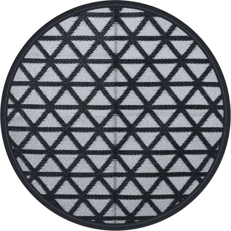Tappeto da Esterni ARAKIL Nero Ø160 cm in PP vidaXL