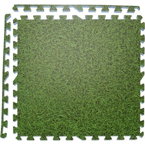 Bodenfliesen-Set Grasdruck 4 Stk. Grün XQ Max (1/3)