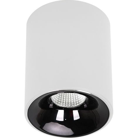 Foco de techo redondo moderno en blanco y negro de Ø6 cm, LED de color variable de 5 W TOM Light Prestige (1/3)