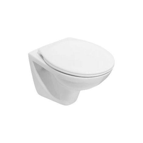 Roca – Cuvette pour WC suspendu compacte en céramique – Longueur 49cm – Largeur 35,5cm – Entraînement 18cm – SANS abattant