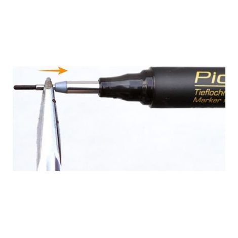 Marqueur pour trous profonds PICA Ink (sous blister) — pour surfaces difficiles d'accès — capuchon avec clip — encre noire. (1/5)