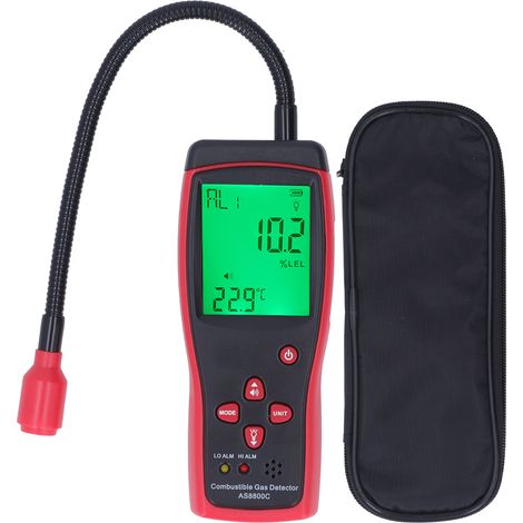 Digital Display Combustible Gas Detector Flexible Probe LCD Backlit Gas Leakage Detector 0‑10000ppm (1/5)