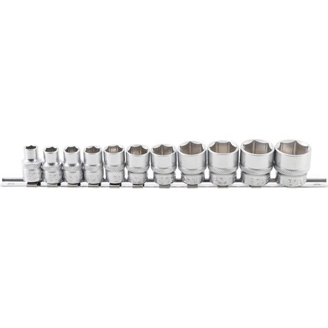 Jeu de Douilles, six pans 10 mm (3/8") 5/16" - 7/8" 11 pièces BGS (1/5)