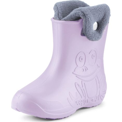 Ladeheid Bottes de Pluie en EVA Unisexe Enfant Fille Garçon LA-CA-04 (Violet/Gris, 22/23 EU)
