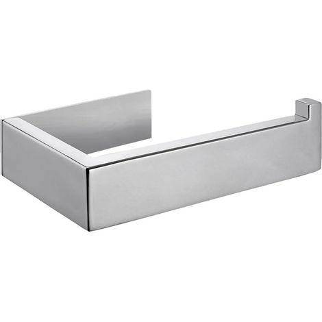 Porte-rouleau papier toilette inox SUS 304 adhésif sans perçage,salle de bain,installation facile,finition chrome argenté (1/5)
