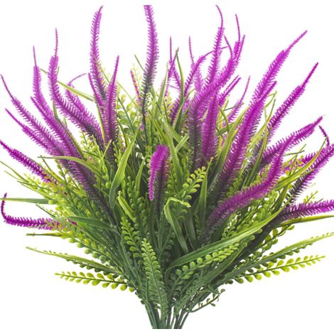 10 bouquets de gazon artificiel, résistant aux UV, en plastique synthétique, pour jardin, porche et jardinière (1/5)