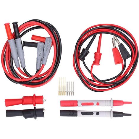 Multimeter-Testkit mit Prüfhaken, Krokodilklemme, Messspitzen und Kabeln – Zubehörset für Fahrzeuge