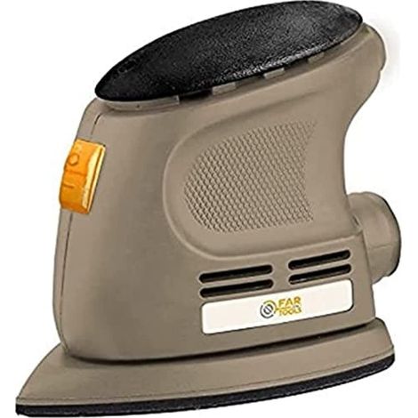 Ponceuse Delta 105W 140x140x80mm, fixation autoagrappante, vibration 11000tr/min, collecteur de poussières (1/3)