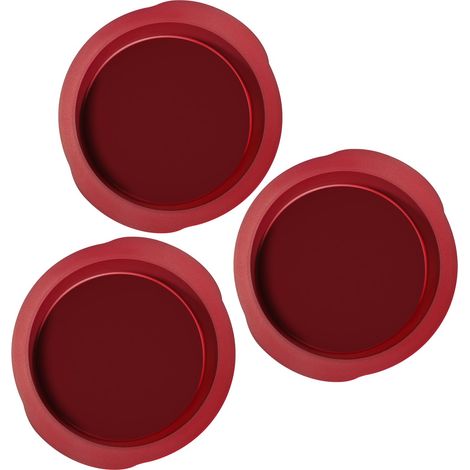 Lot de 3 moules à gâteau, ronds, en silicone, antiadhésifs, petits, 10 cm/15 cm/20 cm, flexible, sans BPA, pour couche de gâteau, pizza, fromage, gâteau au chocolat, 15 cm (1/5)