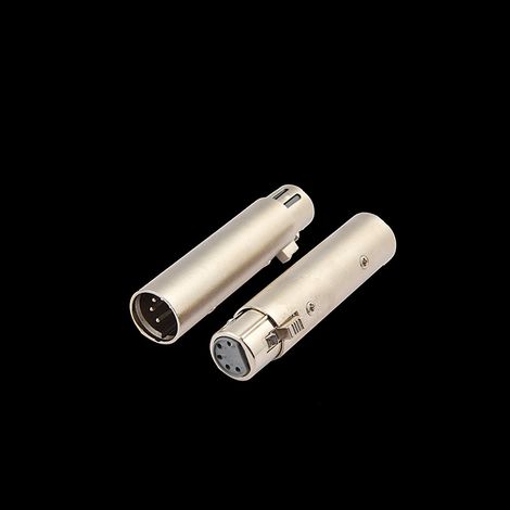 XLR male-to-female audio cable adapter, zinc alloy housing, 5-pin, for cross-border source (1/5)