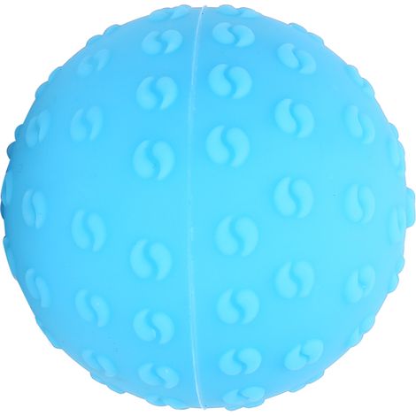 Balle de massage en silicone pour les fascias, idéale pour le fitness, le yoga et l'exercice  convient au corps, aux épaules et aux mains  bleue. (1/5)