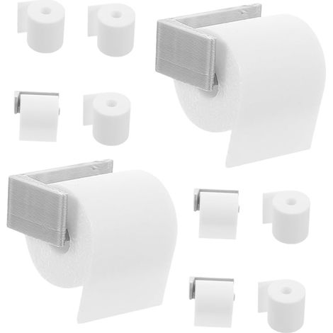 Dollhouse Miniature Toilet Paper Rack Set Large Paper Roll Holders for Doll House Bathroom Accessories Realistic Tissue Organizer for Collectors and Craft Enthusiasts (1/5)