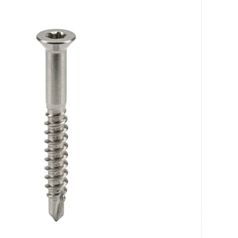 500 Vis pour Terrasse Tête Fraisée Bombée Six Lobes Double Filet 5 x 60 mm - Inox A4 - D-Work