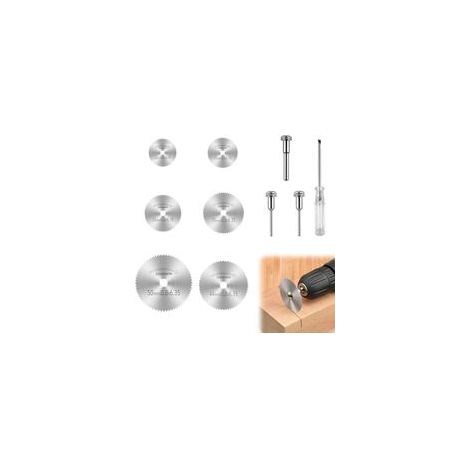 Disques de Coupe pour Dremel, Lames de Mini Scie Circulaire Multifonctionnelles pour Bois, Plastique, Métal, Set de 6 Tailles avec Tournevis Inclus, Haute Précision et Durabilité (1/5)