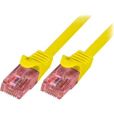 Cable reseau RJ45 male U-UTP Cat 6 jaune - 5m