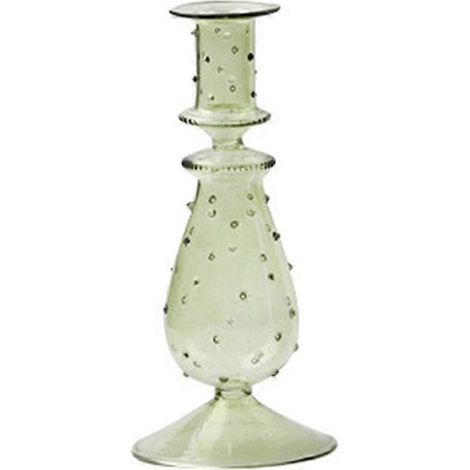 Bougeoir romantique en verre, bougeoir vintage en verre, vase hydroponique transparent, cadeau de style européen, vert transparent (1/5)