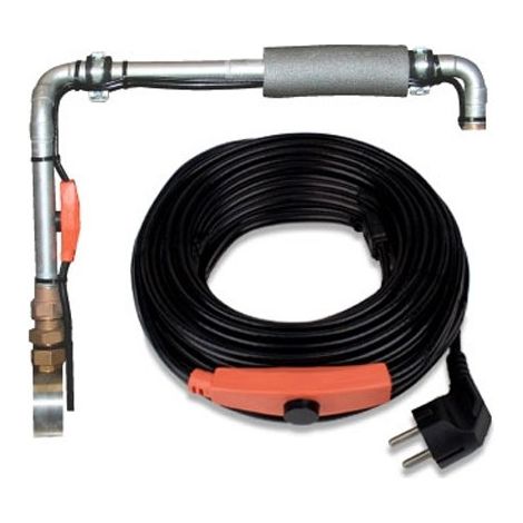 Frostschutz-Heizleitung 8m mit selbstregulierendem Thermostat 128 W Heizkabel (1/2)