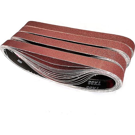 Schleifscheibe 25 x 762 mm 15 Schleifscheiben Schleifscheiben-Set mit 3 Körnungen (80/120/150/240/400) Kompatibel mit Bandschleifern (1/2)