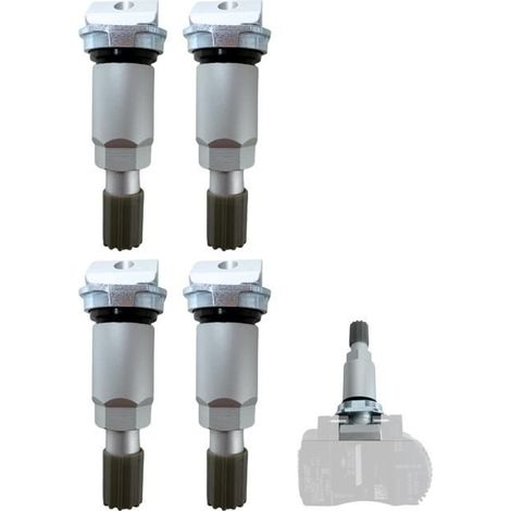 TPMS Reparaturset - Aluminiumventil - 4 Teile - Silber - Kompatibel mit BMW F-Serie & MINI