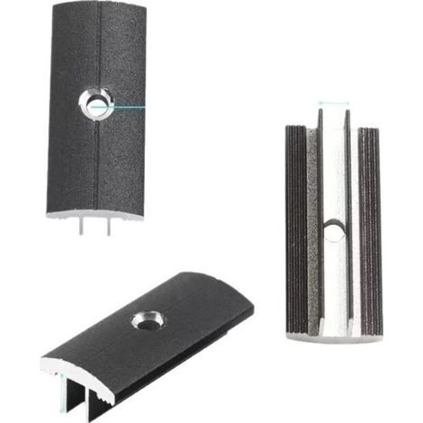 50 clips noirs pour planchers en bois plastique, clips en T pour terrasses, pas de 6 mm (1/5)