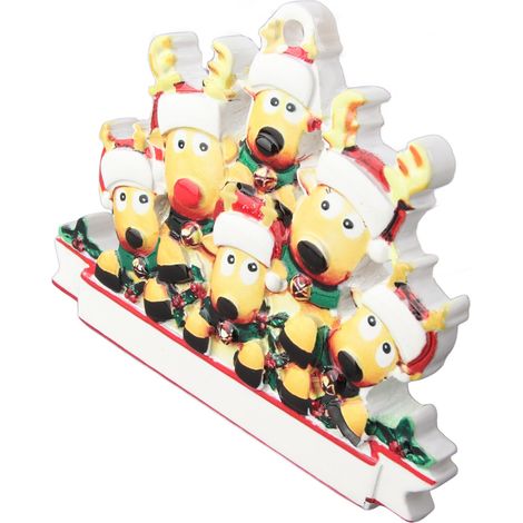Weihnachtsbaumschmuck Rentier Elch Harzanhänger, süße Weihnachtsdekoration (1/5)
