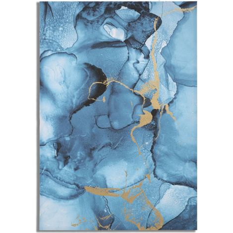 Toile Imprimée Déco "Blu Rey" 80x120cm Bleu (1/5)