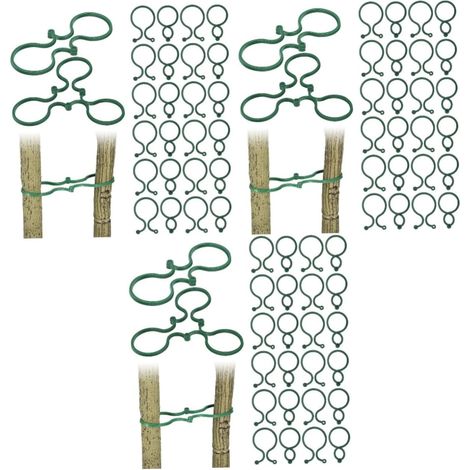 300 Pièces Boucle de Jardinage Pince à Tige de légume Supports de Cages à Plantes Pinces à Plantes pour tomates Cravates Clips de Vigne Clips de Treillis de tomates Plastique (1/5)
