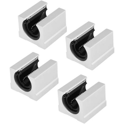 4pcs SBR20UU Roulement de mouvement linéaire ouvert Bloc coulissant Imprimante 3D Pièces CNC 203911mm (1/4)