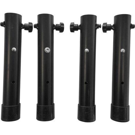 Mob Event Pro – Lot de 4 réhausseurs pour tables pliantes – Acier époxy noir – Hauteur 17 cm – Patins anti-dérapants – Usage intérieur/extérieur (1/5)