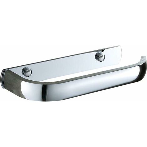 Toilet paper holder without lid, polished brass, chrome-plated, for wall mounting (1/5)