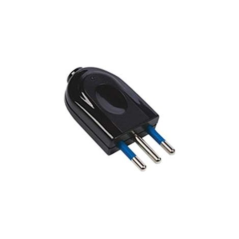SPINA DRITTA 2 POLI + TERRA NERA LINEA GARANTI- - nera 10A 82511-E - 10 pezzi FANTON