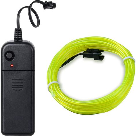 MINKUROW 5 Metri Neon El Wire String Strips Fluorescente Verde Freddo Luminoso Decorazione Interni Auto (1/5)
